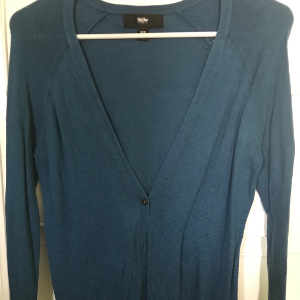 Blue cardigan